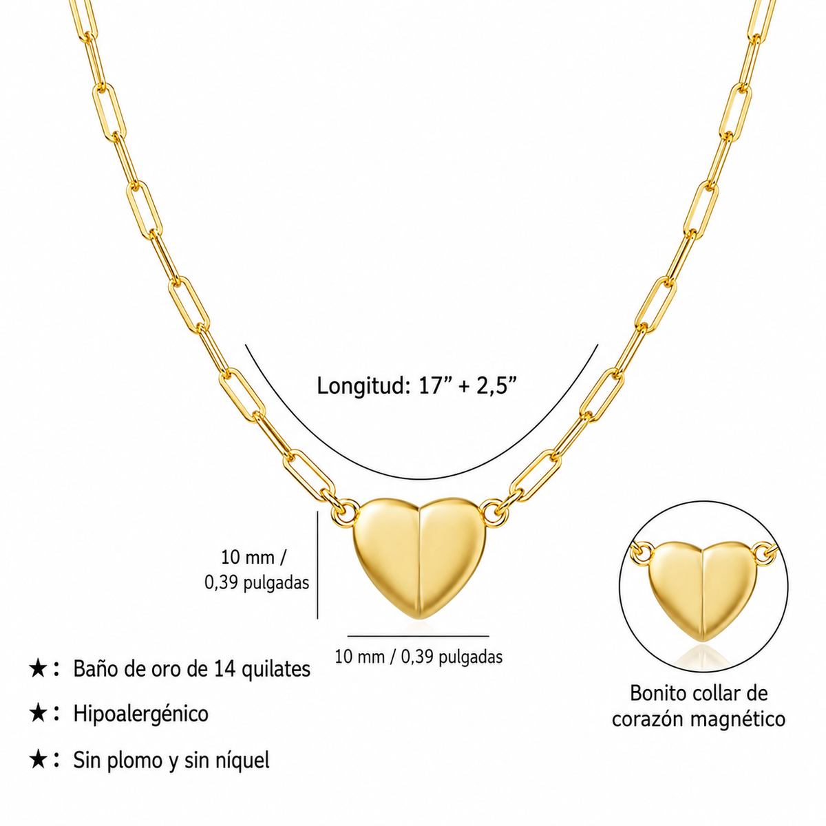 Collar Con Colgante de Corazón - Alure